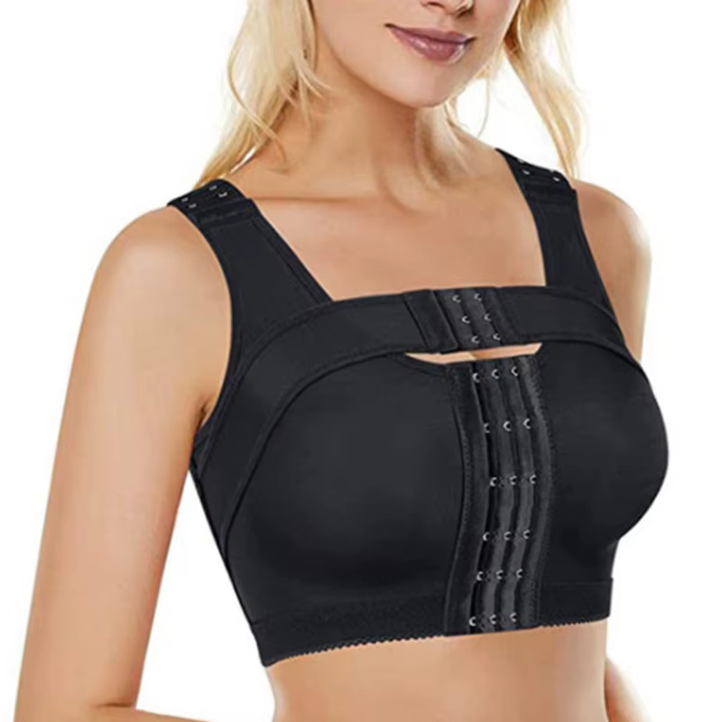 Soutien-gorge de compression post-chirurgical pour femmes avec stabilisateur d'implant mammaire