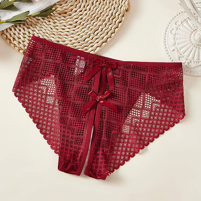 Sous-vêtements Sexy à entrejambe ouvert pour femmes