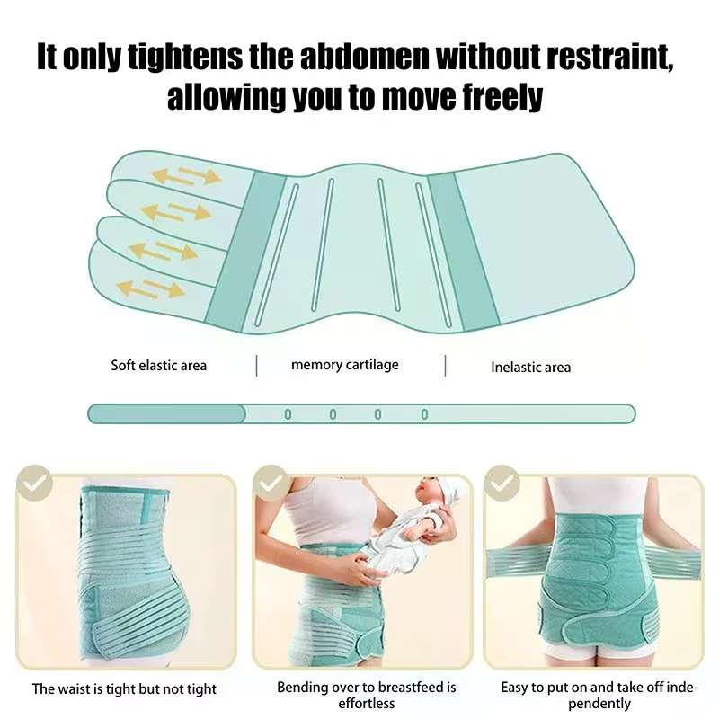Ceinture de récupération post-partum 3 en 1 réglable pour le remodelage corporel après l'accouchement