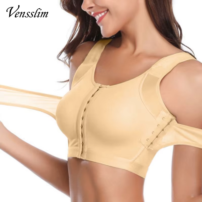 Soutien-gorge post-chirurgical à fermeture frontale pour femmes