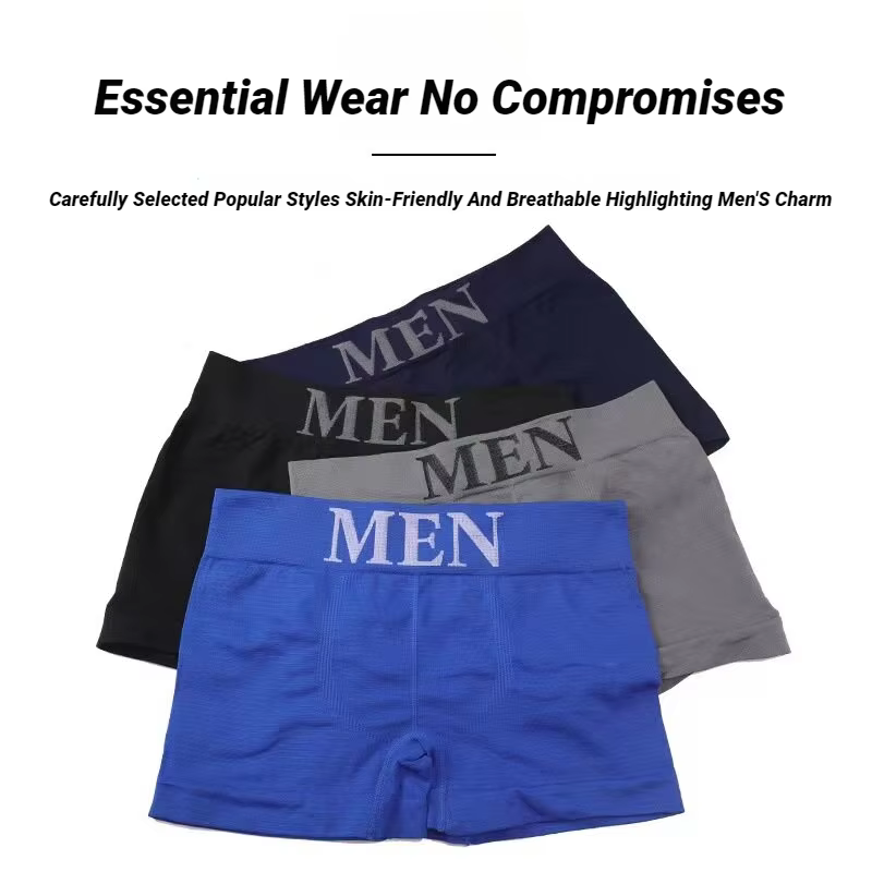 Boxers pour hommes, 5 pièces, couleur unie, respirants, haute élasticité, confortables