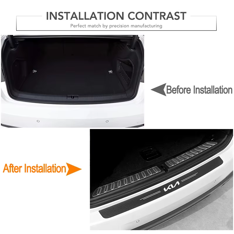 Autocollants de protection de seuil de porte de voiture en Fiber de carbone, imperméables, pour Kia Sportage Ceed Picanto Rio ProCeed Niro Stonic K7 K5 K8 K3