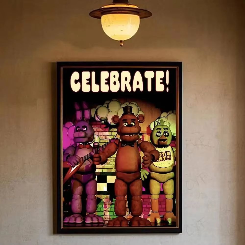Affiches décoratives Anime Fnaf Five-nights-At-Freddys, peintures décoratives pour bureau, chambre à coucher, bar, fond mural, cadeaux