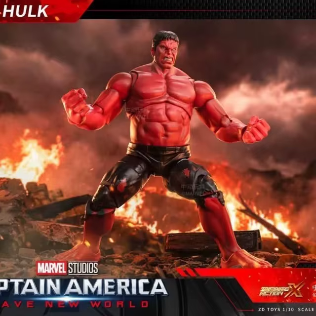 Nouvelles figurines articulées Hulk Rouge Captain America Brave New World de ZD Toys, modèle de collection Avengers, jouet cadeau
