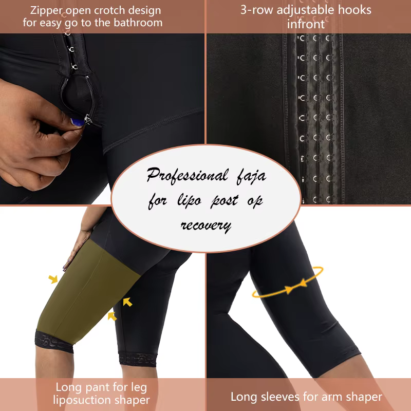 360 ° Body complet Lipo post-op récupération Shapewear