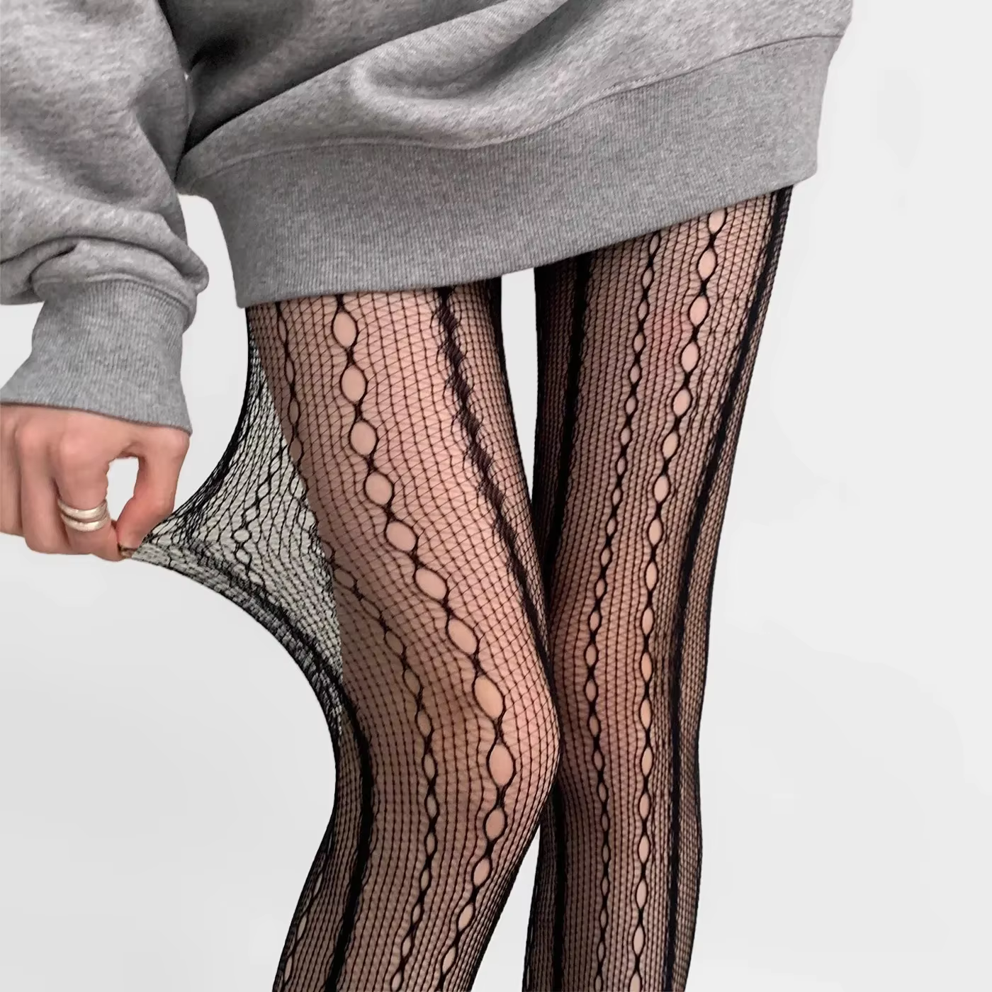 Collants résille en dentelle Sexy pour femmes