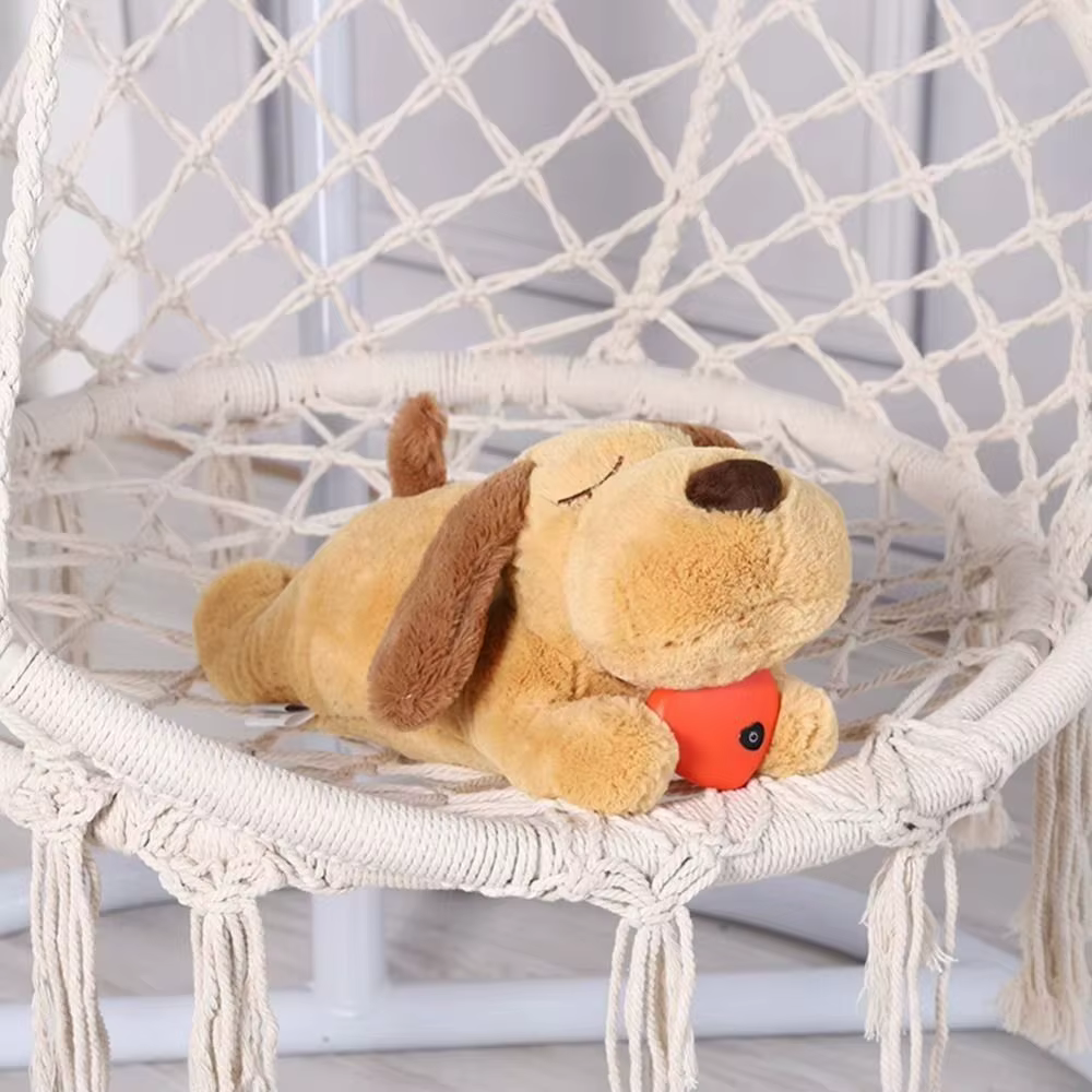 Aide au sommeil pour chien, battement de cœur, soulagement de l'anxiété, entraînement comportement, chien couché, Animal en peluche, chiot doux, poupée, cadeau d'anniversaire
