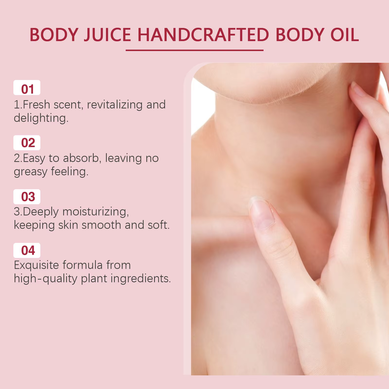 OceAura huile corporelle parfumée vanille parfum longue durée hydratant rajeunissement de la peau huile de noix de coco huile de Massage corporel fraise