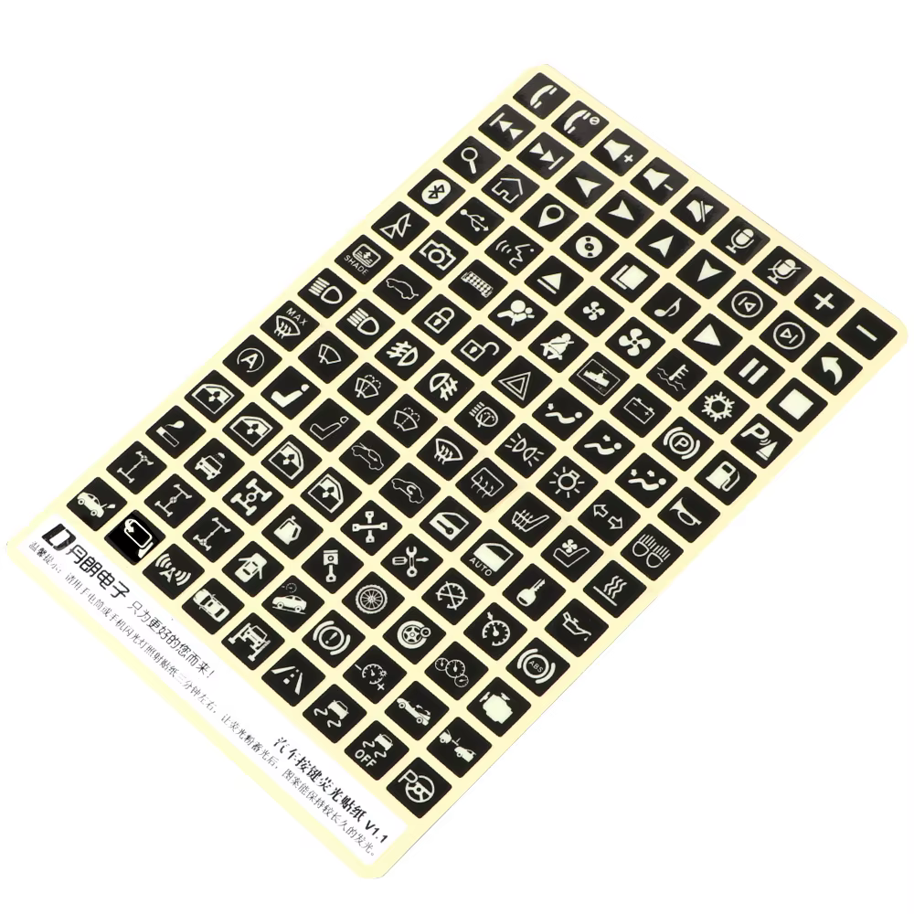 Étiquettes lumineuses autocollants de voiture autocollants intérieurs interrupteurs de porte panneau tableau de bord décoration camion hors route caravane accessoires automobiles