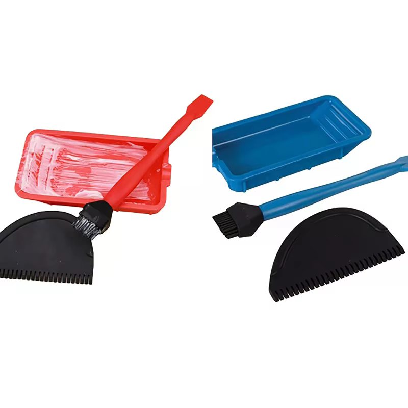 Ensemble de colle en silicone professionnelle avec pinceaux applicateurs pour le travail du bois.