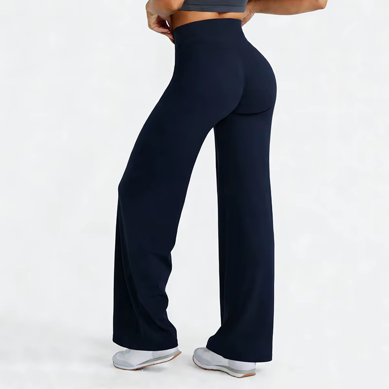 Leggings de sport et yoga taille haute évasés pour femme