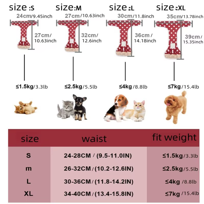 Couches réutilisables pour chiens et femmes, pantalons sanitaires pour chiens, pantalons de sécurité physiologiques pour Menstruation des chiens et des chats