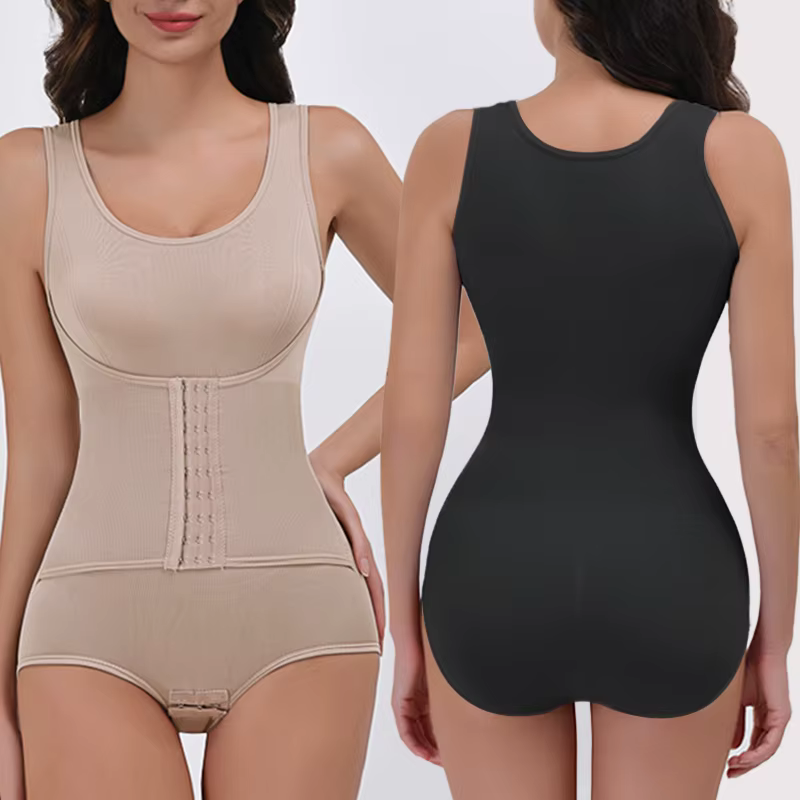 Body Shapewear Double boutonnage ventre contrôle corps Shaper post-partum minceur femme taille formateur