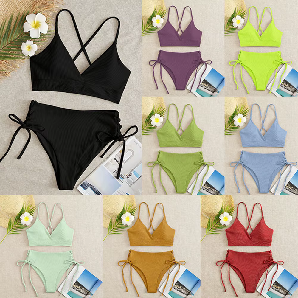 Ensemble Bikini taille haute pour femmes