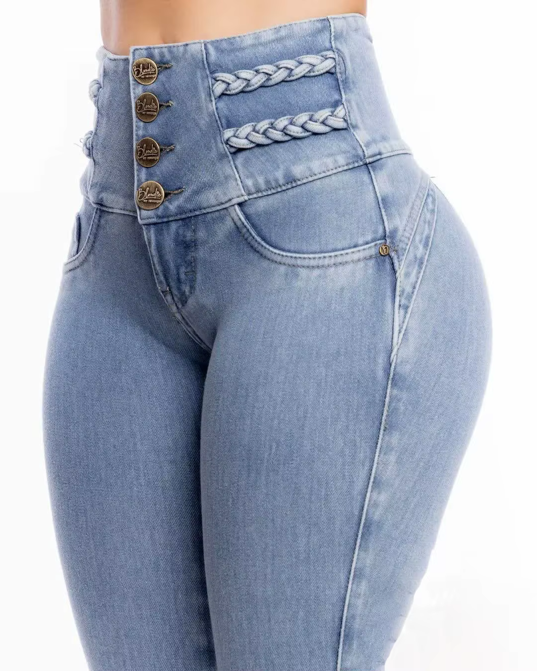 TUNIControl-Jean skinny taille haute pour femme