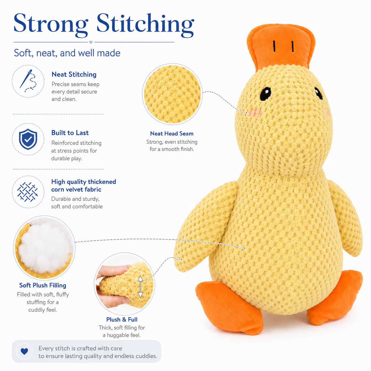 Jouet en peluche pour chien, canard endormi avec son, peluche interactive pour animaux de compagnie, résistant aux morsures, pour la mastication, pour chiot et chat, soulage l'ennui, produit pour anim