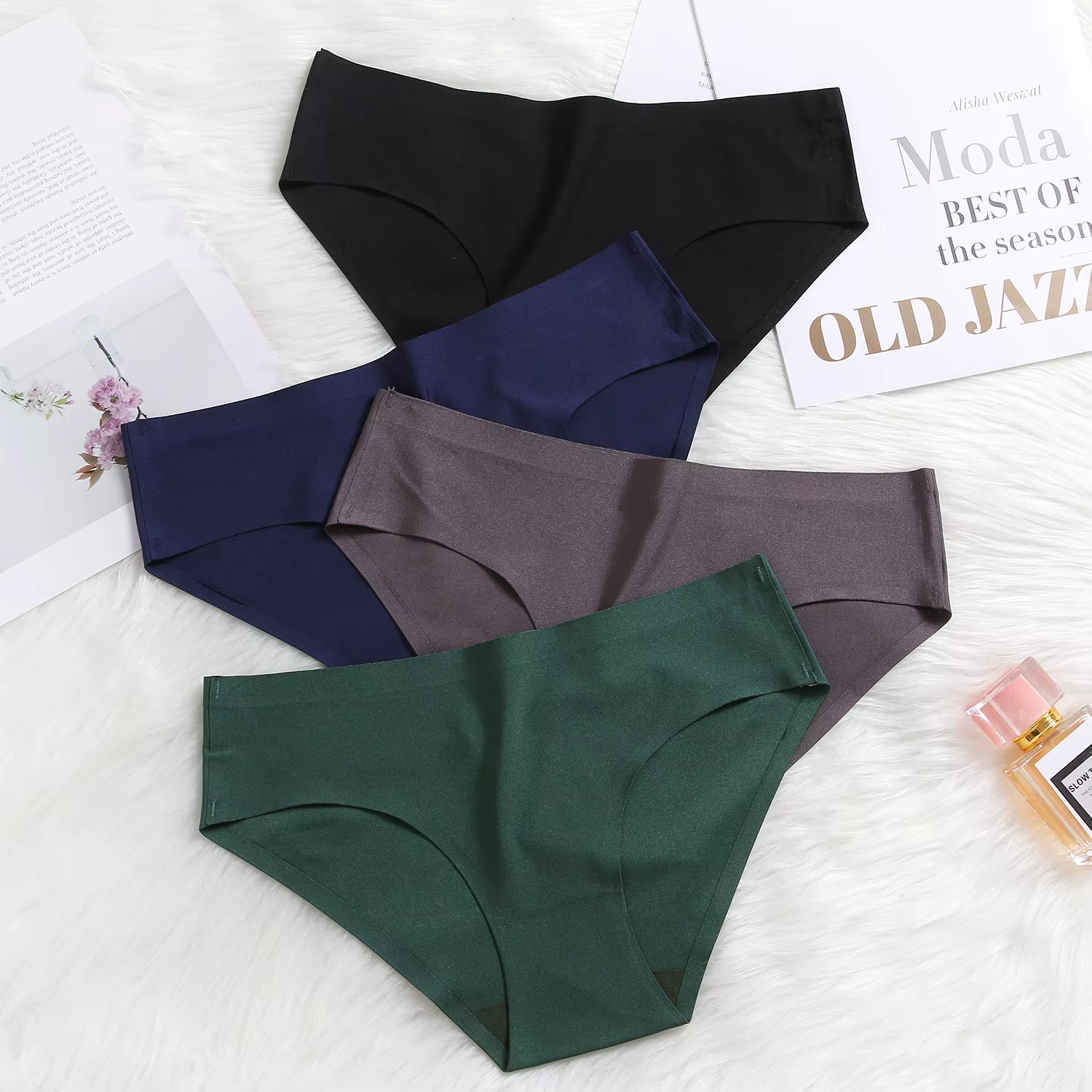 Culotte femme Sexy solide sans couture sous-vêtements féminins taille basse élasticité slips respirants pour dames caleçons doux Lingerie