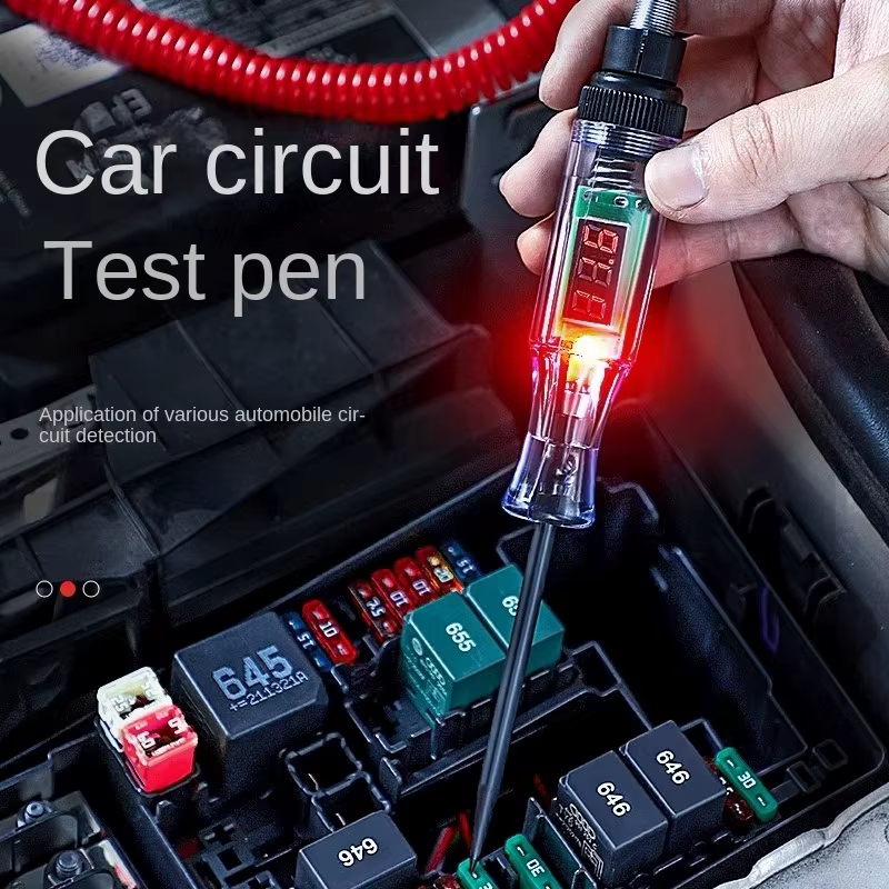 Testeur de Circuit de tension de voiture et camion, outils automobiles 6V 24V, sonde de Diagnostic de voiture, stylo de Test, ampoule, stylo de mesure électrique