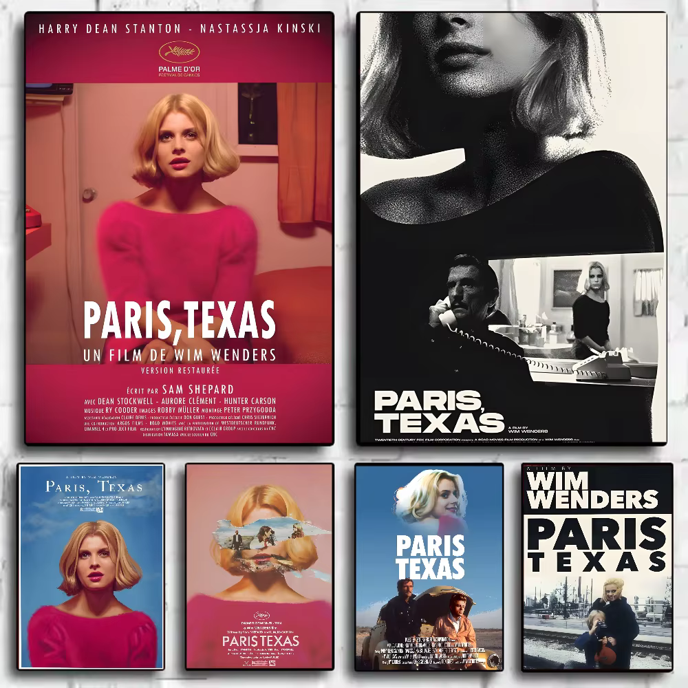 Affiche de film de route classique Paris Texas, art HD, mur collant, étanche, maison, salon, chambre à coucher, bar, décoration esthétique