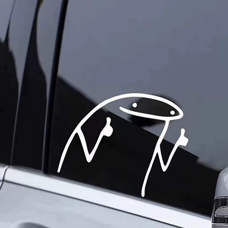 Autocollant en vinyle autocollant pour voiture, autocollant en T toxique, autocollant de voiture de la série MEcloser, Sticker Man Thumbs