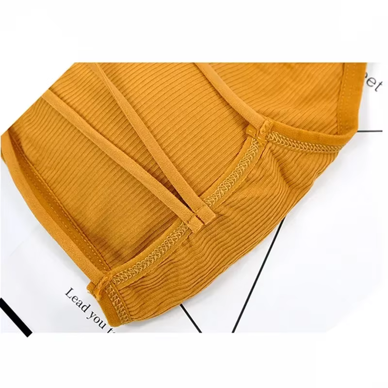 Beauté dos Yoga soutien-gorge femmes rembourré soutien-gorge de sport amovible soutien-gorge d'entraînement sans fil Fitness soutien-gorge élastique mince bandoulière soutien-gorge d'entraînement