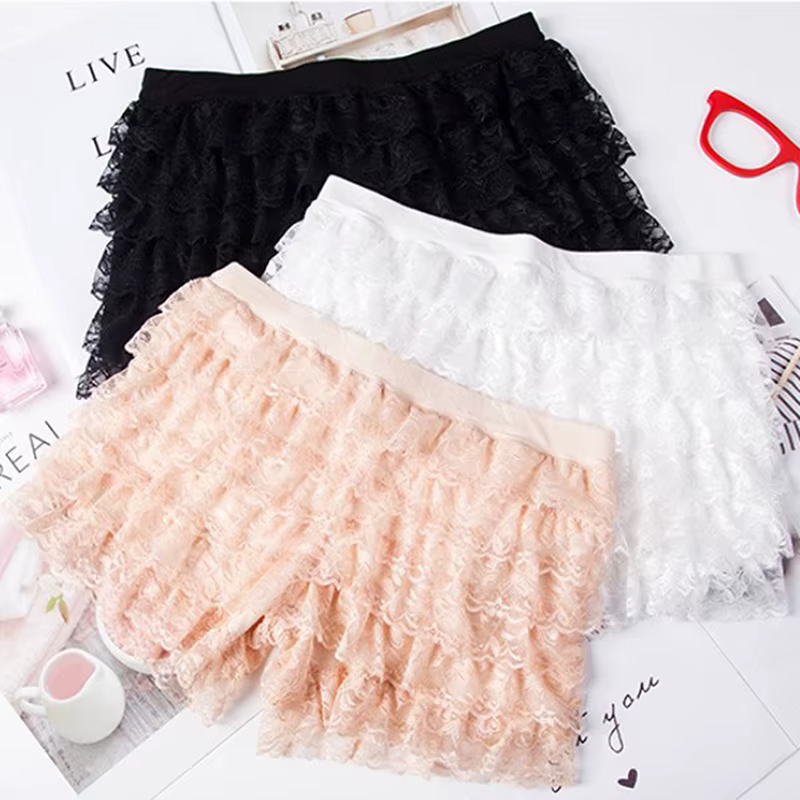 Short de sécurité en dentelle pour femme