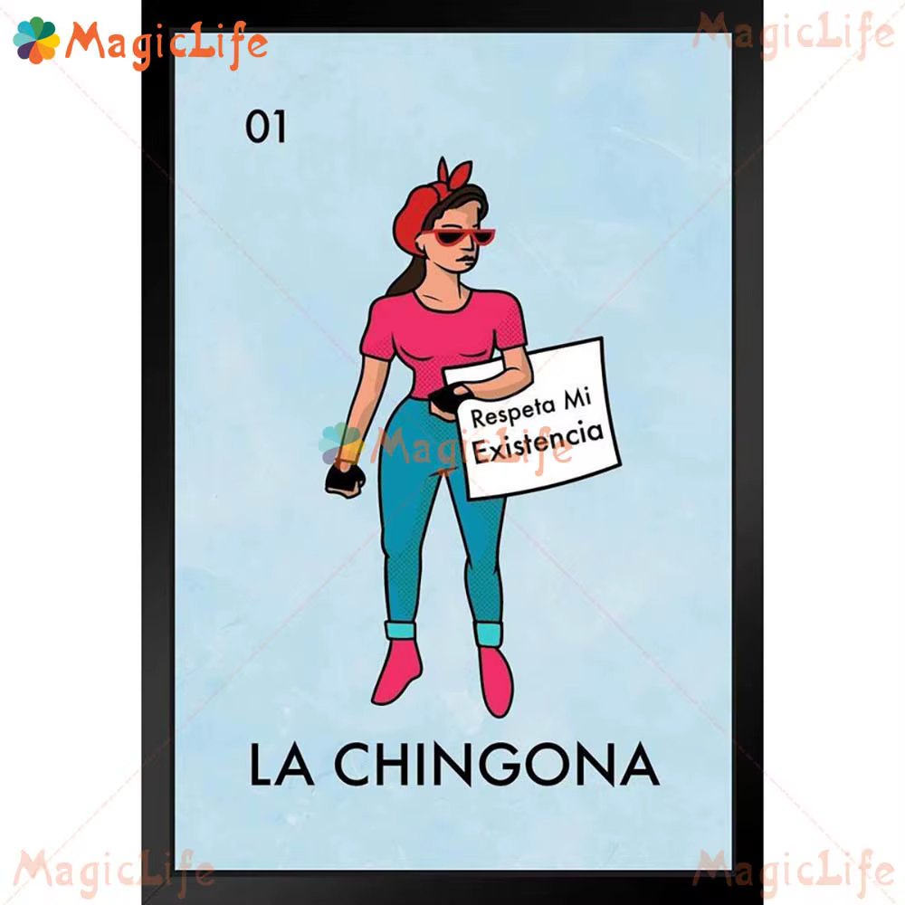 Affiches de cartes de jeu de loterie mexicaine de dessin animé EL BAILADOR, images murales pour salon, peinture sur toile d'art mural sans cadre