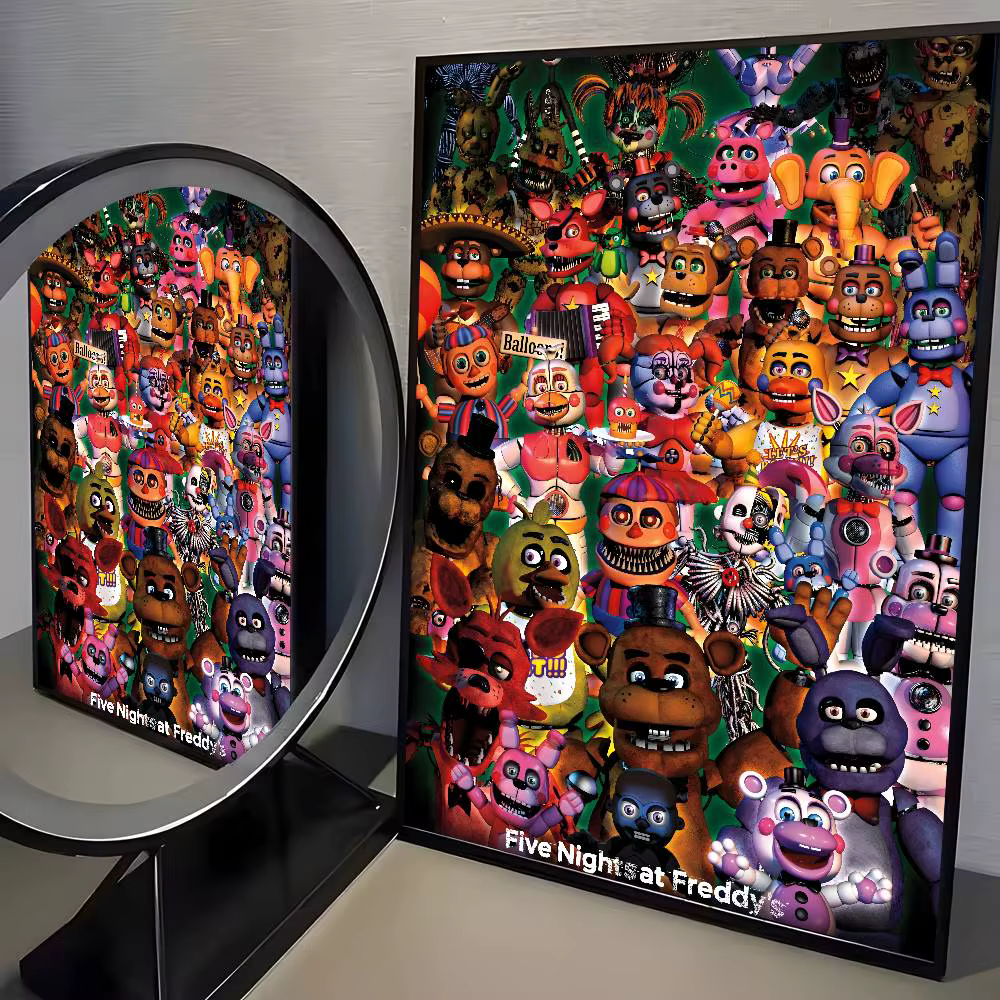 Affiche classique Five Nights at Freddy's (Fnaf) sur toile HD, impression esthétique avancée, décoration murale pour salon et maison