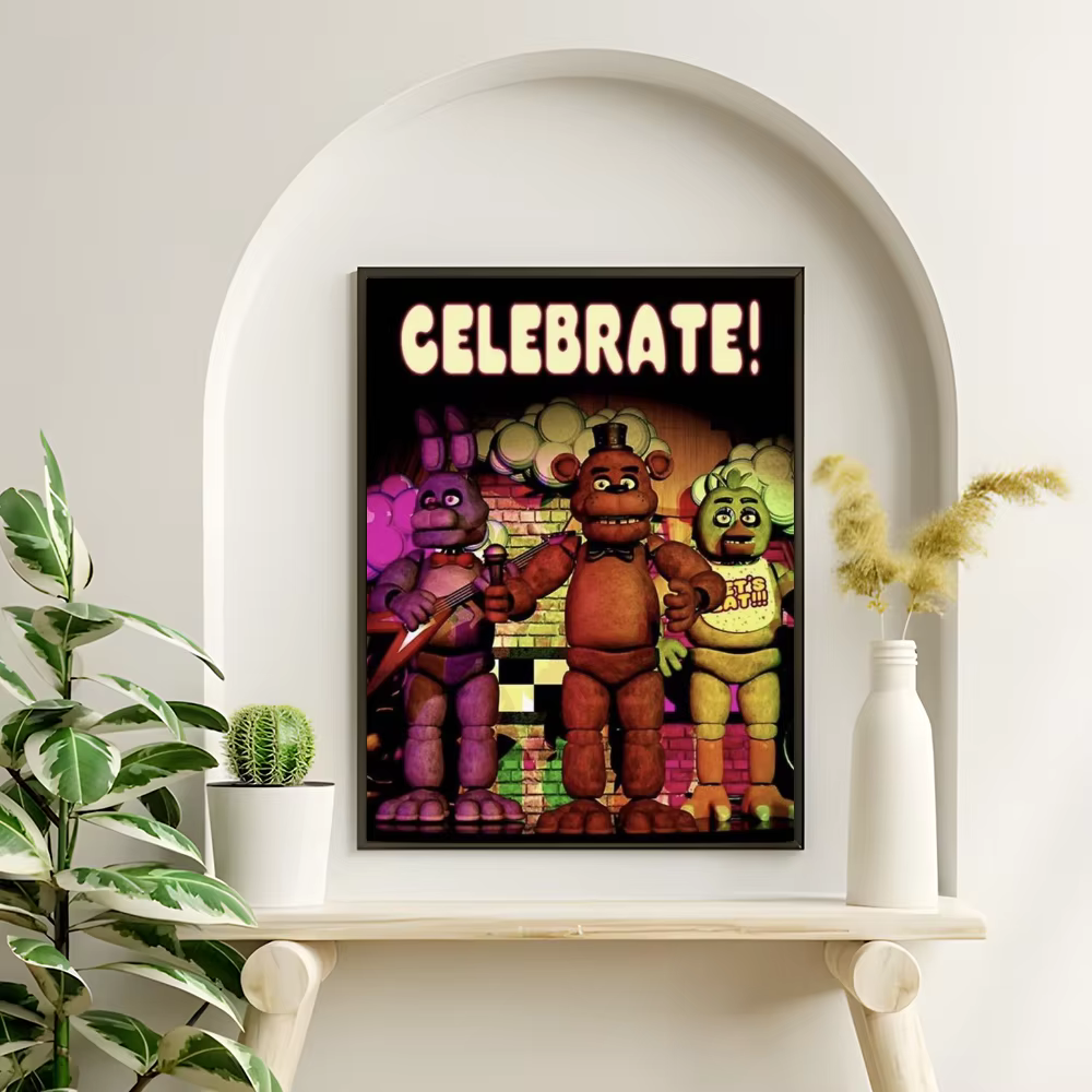 Affiche classique Fnaf Five-Nights-At-Freddys, impression d'art mural, convient pour le salon, la chambre à coucher, le bar, la salle de séjour, décoration de la maison, cadeau