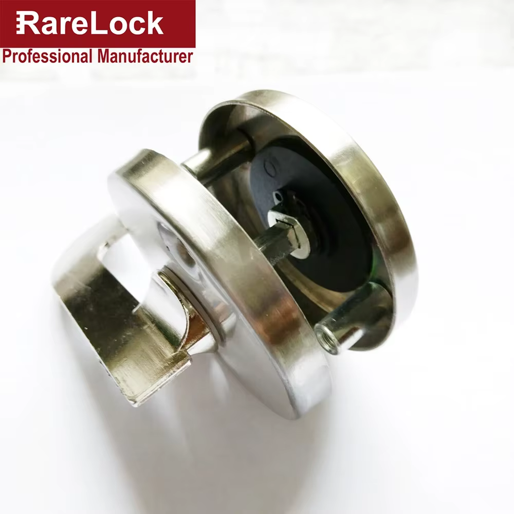 Rarelock-Serrure de porte plate en acier inoxydable pour toilettes, accessoire de bricolage avec étiquette, lieu public, MS117 G