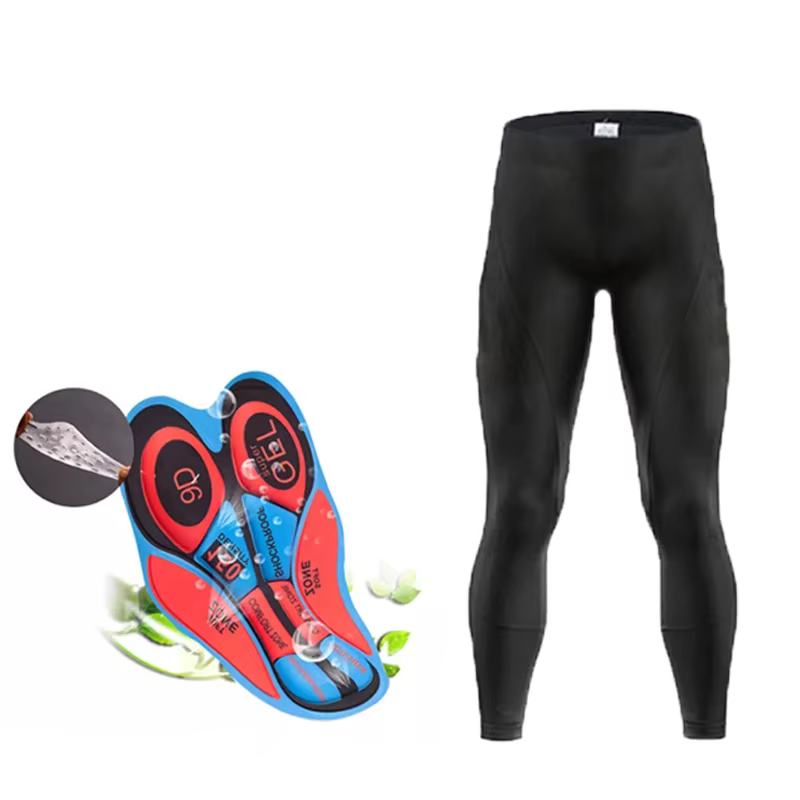 Collants de vélo en Gel rembourré antidérapant 9D pour hommes, pantalons longs respirants pour vtt, pente de descente, vélo de montagne, antichoc