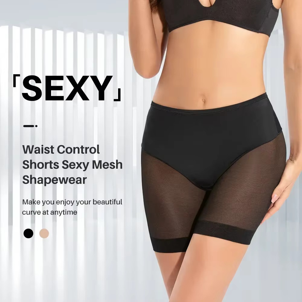 Femmes culottes minces taille haute ventre pantalon maille sous-vêtements amincissants Shapewear nouvelle femme couleur unie lumière corps sculptant Shaper