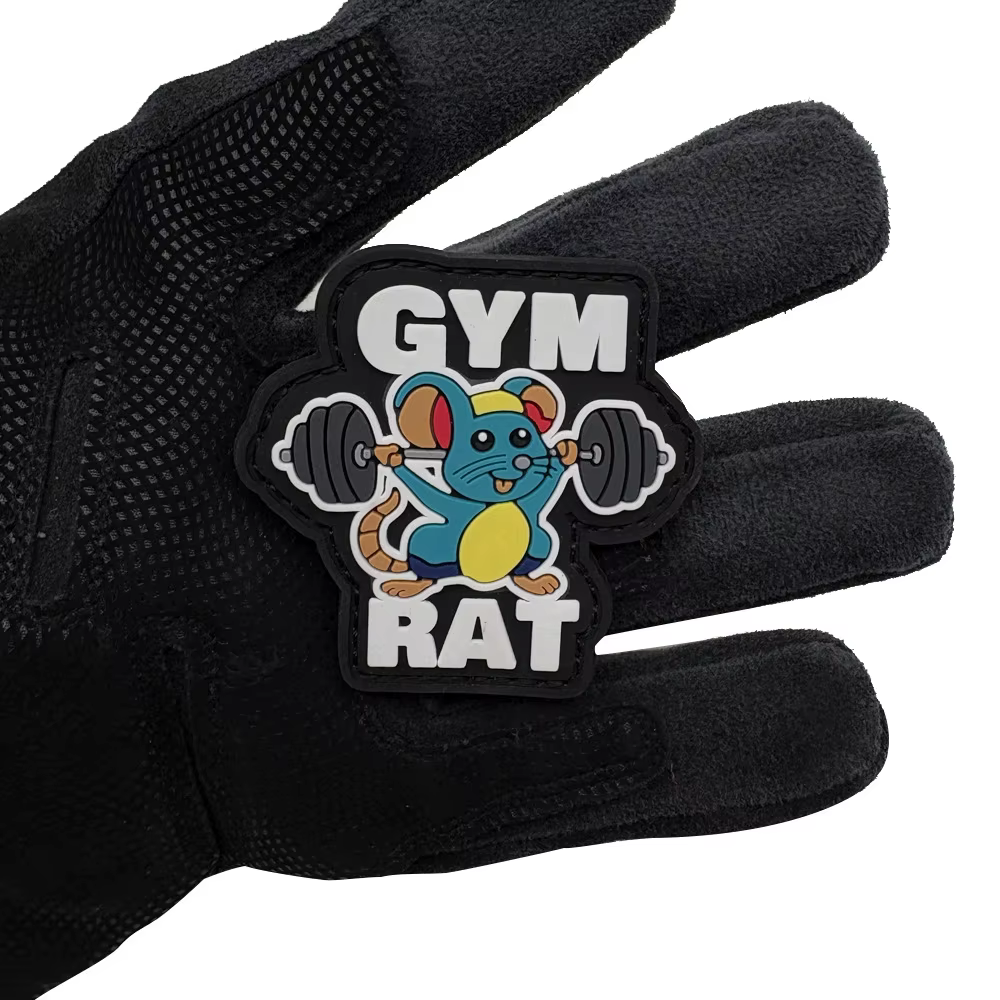 Pas de douleur sans GAIN GYM fitness brodé lumineux PVC Patch extérieur moral brassard crochet boucle sac à dos tactique Badge Applique