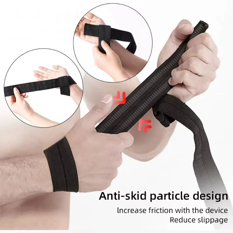 1 paire de sangles antidérapantes d'haltérophilie, sangles de levage mortes pour musculation et dynamophilie