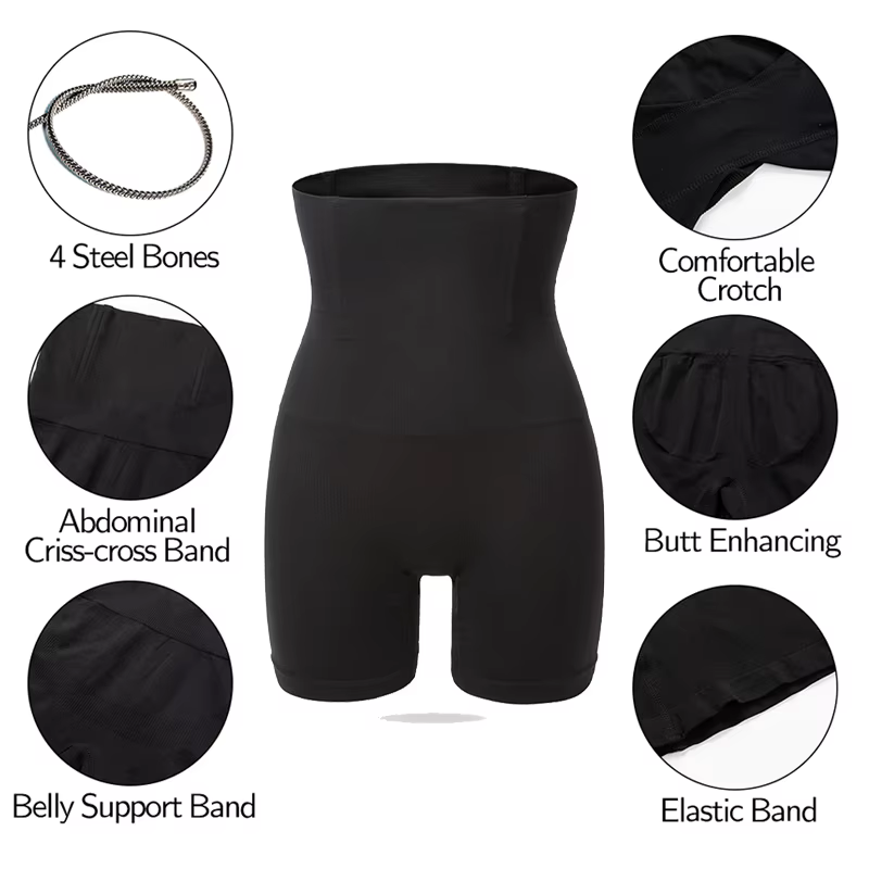 Femmes Shapewear taille haute Shorts ventre minceur corps Shaper
