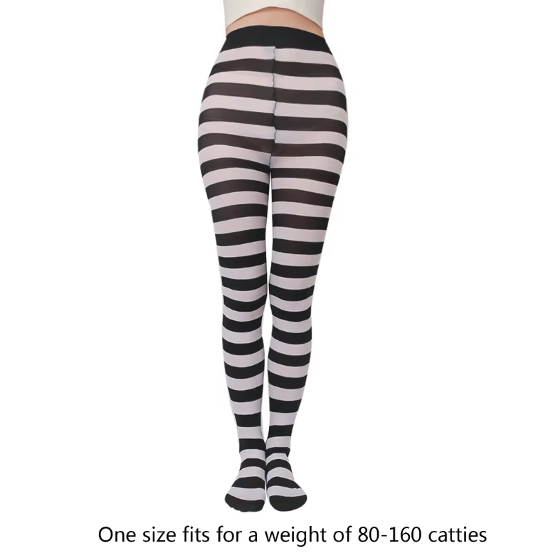 Collants rayés décontractés pour femmes