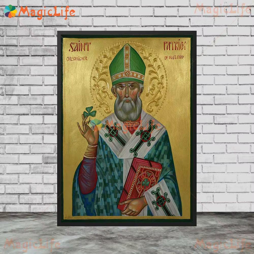 Peinture sur toile Saint Abigail Orthodox Saint Foremother, Saint Cecilia, Affiche murale sans cadre, Affiche de salle d'église, Art mural