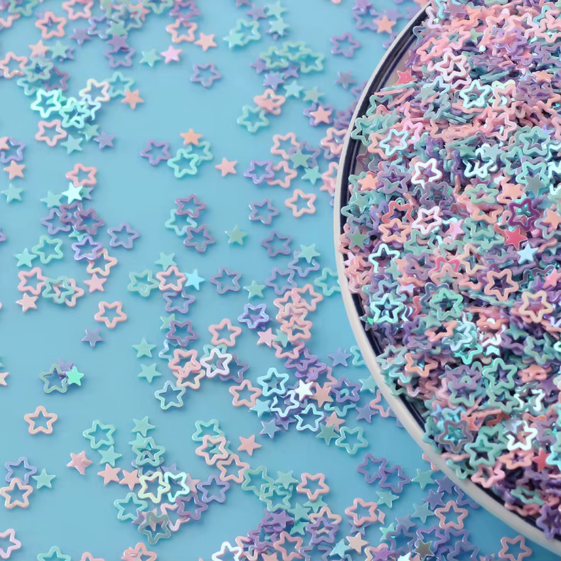 Paillettes scintillantes étoiles et fleurs, 4mm, 20g, pour additifs de Slime, accessoires de remplissage pour Nail Art de mariage
