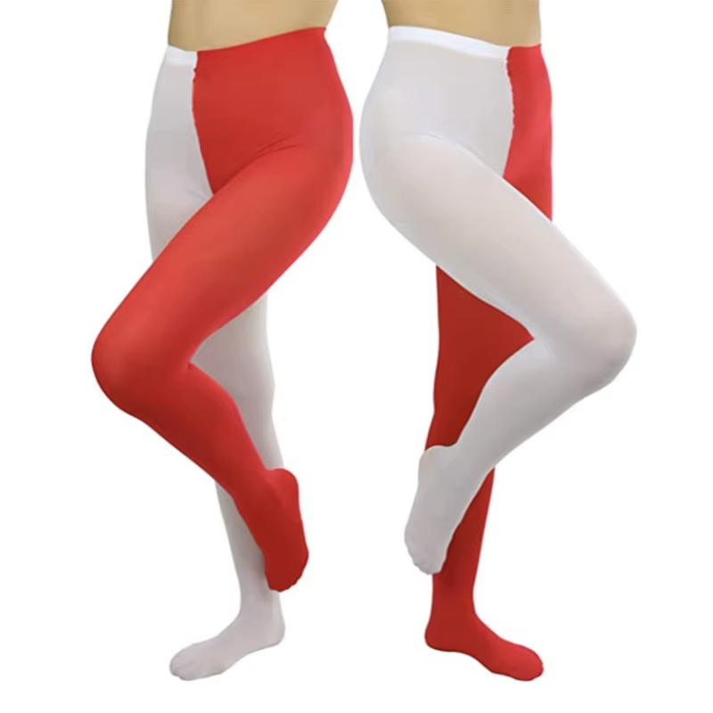 Collants Opaques à Deux Tons pour Leggings à Pieds