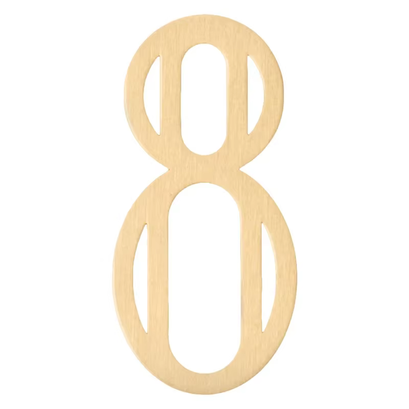 Numéros de maison en laiton doré, hauteur 6cm, 2.36 pouces, plaques de porte murales pour Villa, hôtel, dortoir, maison, bureau, bricolage, panneau personnalisé de rue