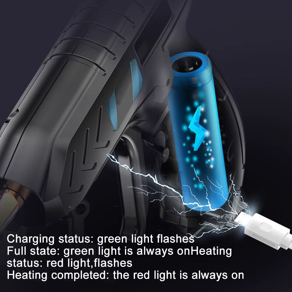 Pistolet à colle thermofusible sans fil avec bâton de colle, outil de colle thermofusible sans fil au Lithium Rechargeable par USB, outil de réparation artisanal de bricolage