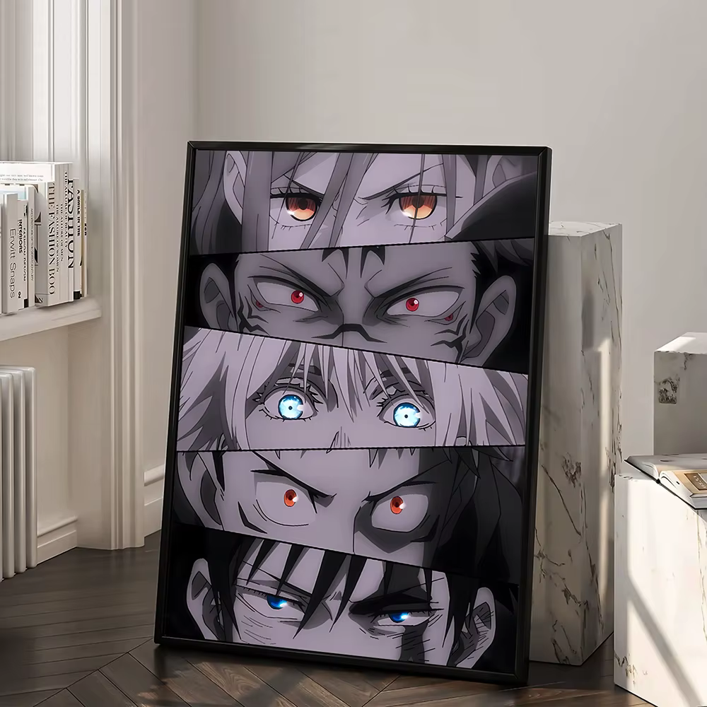 Affiche imprimée Anime Jujutsu Kaisen, Itadori Yuji Fushiguro Megumi ‌   Sukuna Collage toile peinture décor à la maison affiche Fans cadeaux