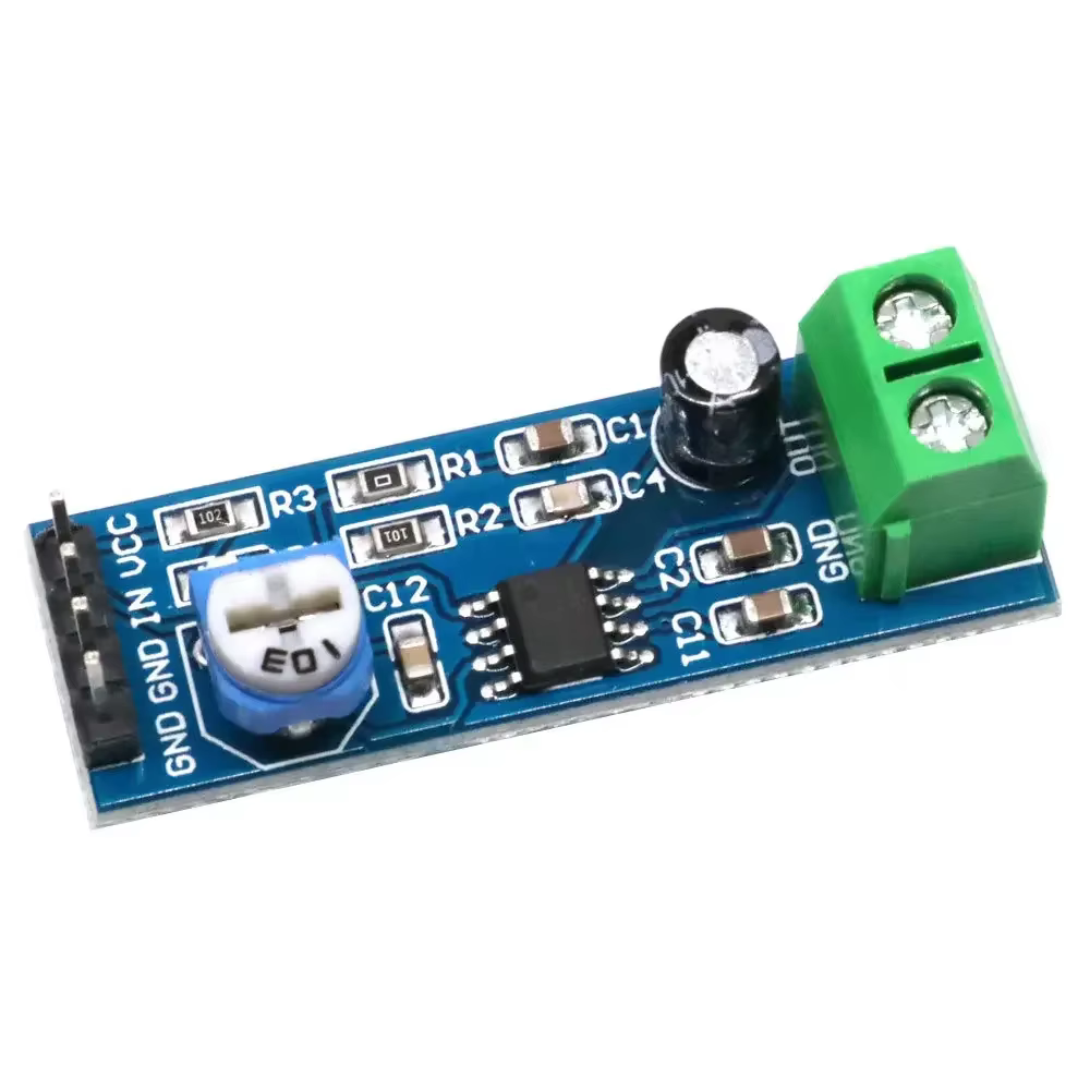 Module amplificateur audio mono LM386 à gain élevé (gain 200x) pour projets de bricolage - Entrée 5 V-12 V CC, conception à faible bruit