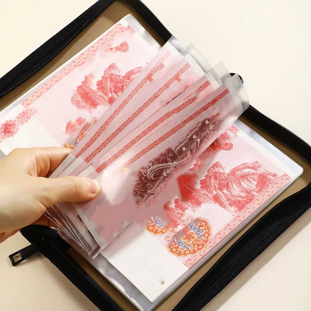Portefeuille-classeur en cuir PU pour économies, planificateur de budget, organisateur, carnet de rangement, enveloppes pour espèces, carnet de comptes