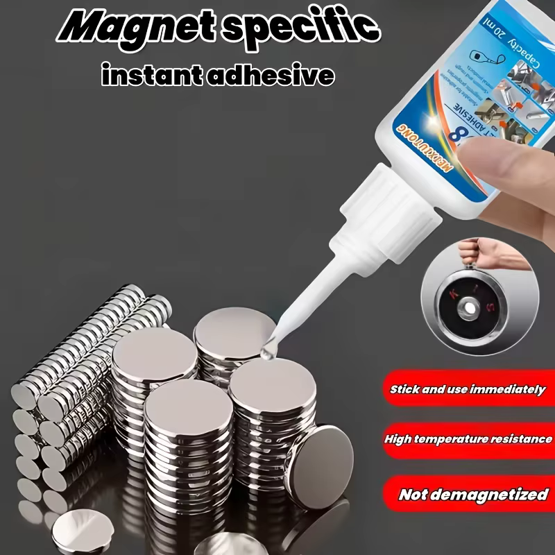 Colle magnétique 20G, 1 pièce/2 pièces, adhésif spécial pour aimants, colle à séchage rapide adaptée au collage du plastique, du métal, du bois, du PVC, du nylon