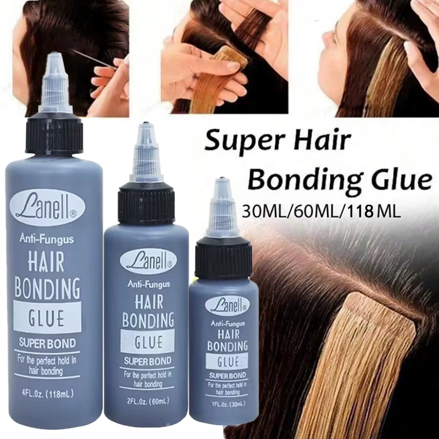 Colle noire pour tissage capillaire, imperméable et antifongique, super adhérence pour une fixation parfaite des perruques en dentelle