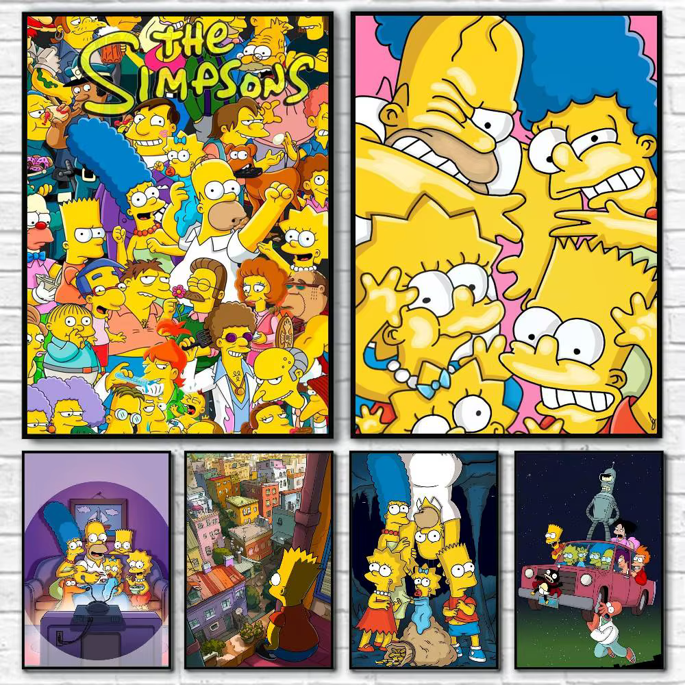 Affiches The Simpsons, impression HD, décoration murale Vintage, pour la maison, la salle d'étude, 1 pièce