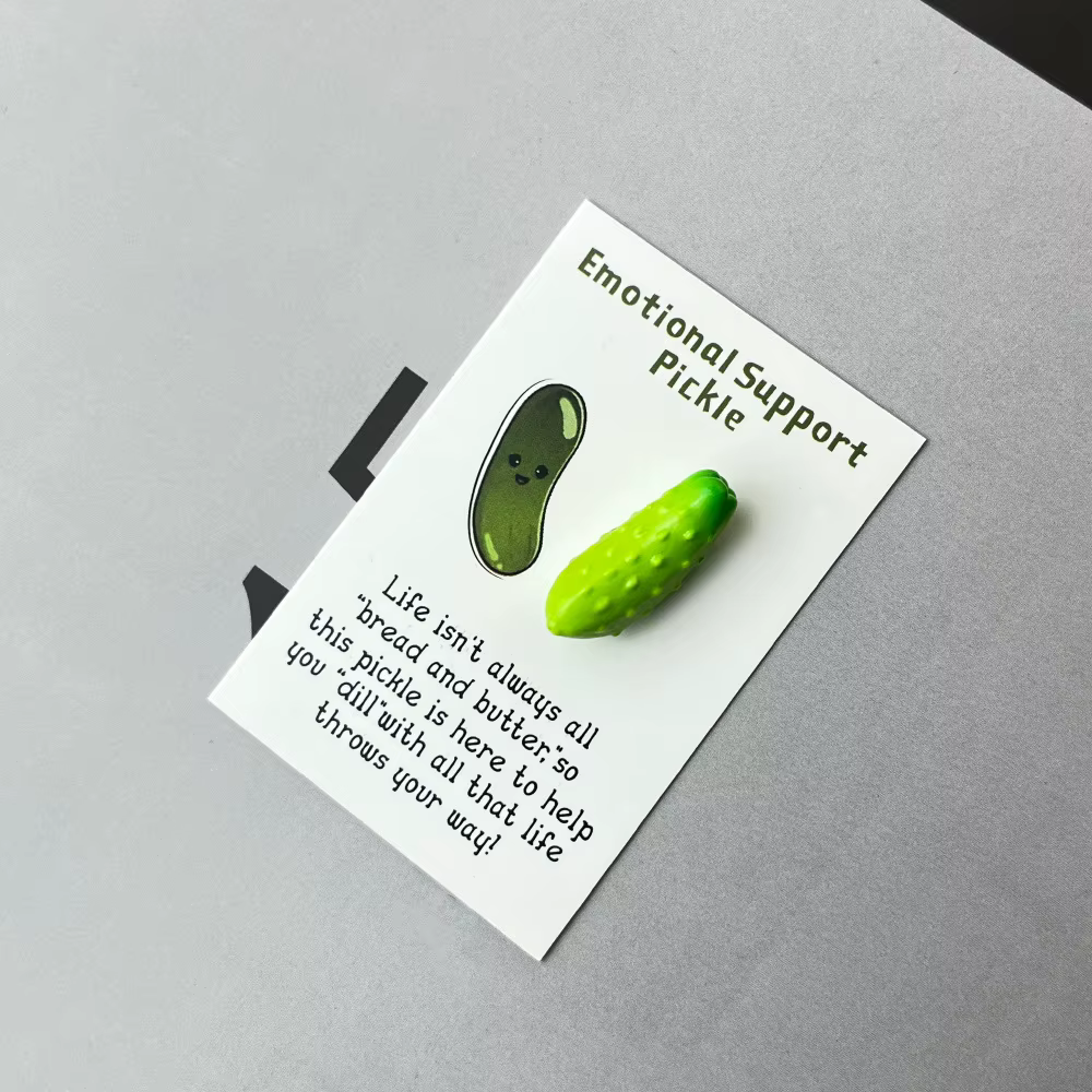 Carte de câlin de poche en forme de concombre, 1 pièce, avec un Support émotionnel amusant, parfaite pour tout le monde en besoin d'encouragement | Cadeau idéal