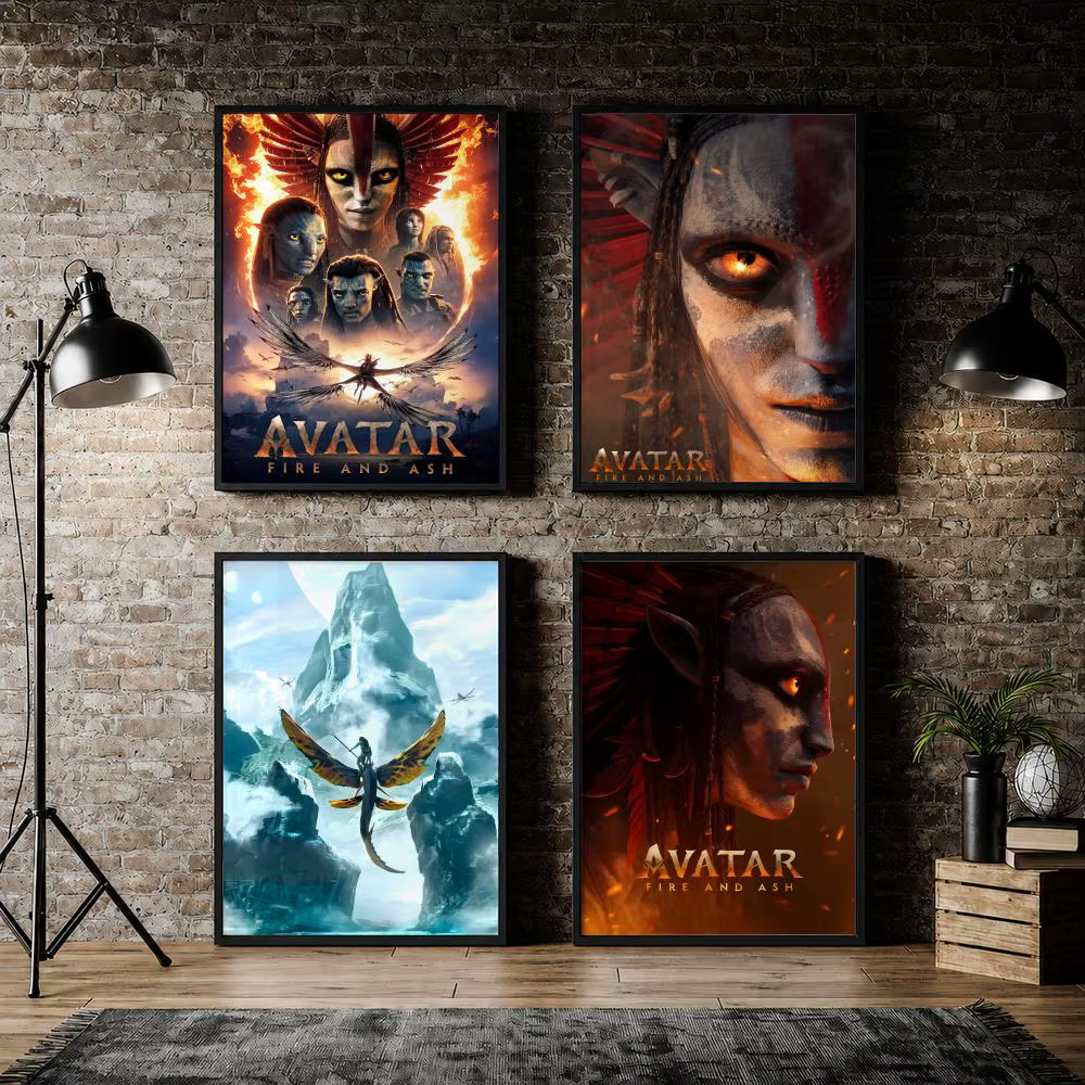 Affiche de film A-Avatar Pandora Fire and Ash en PVC HD, autocollante, moderne, pour la maison, le bureau, le salon, la salle à manger, décoration murale