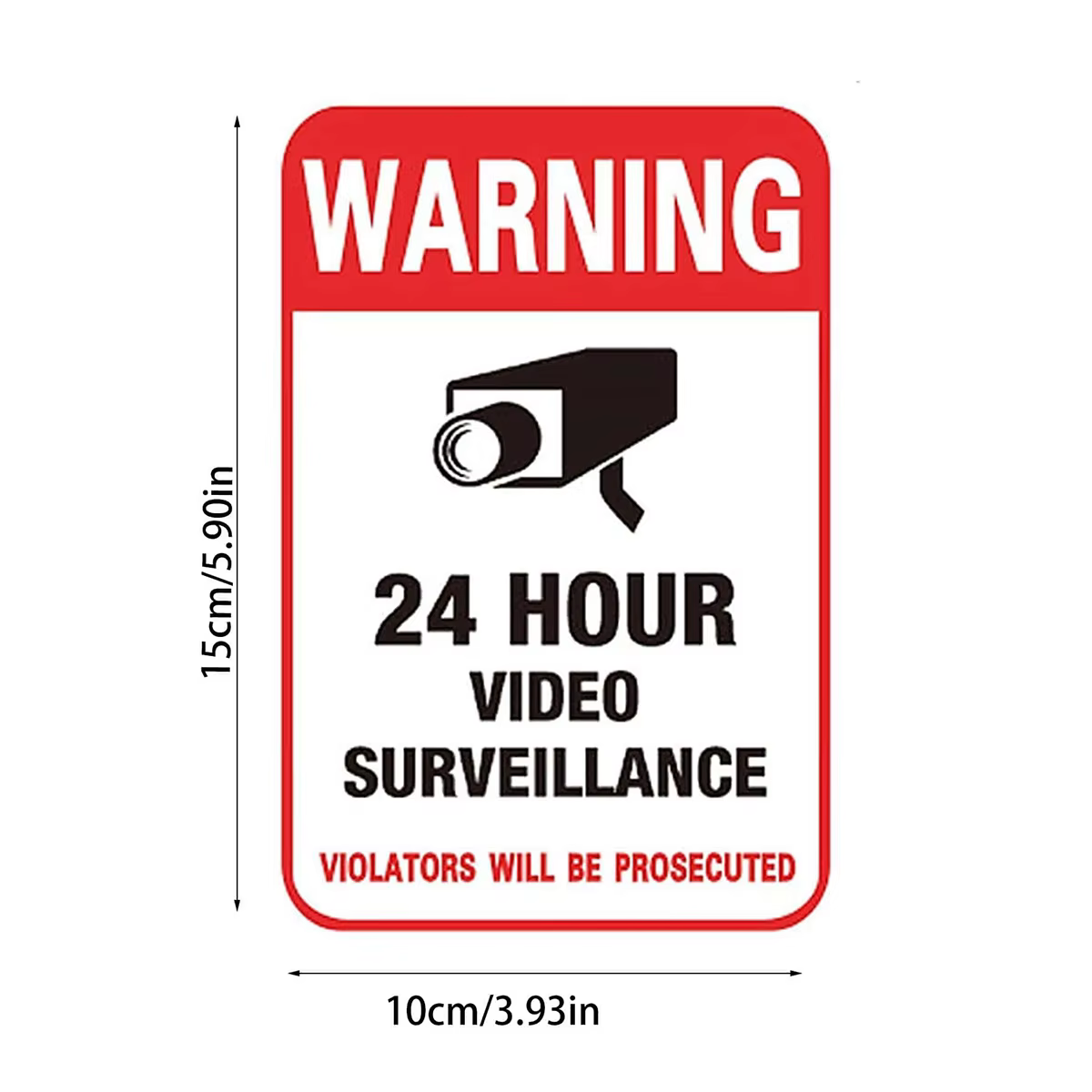Autocollants de surveillance vidéo 24h/24, autocollants adhésifs pour système d'alarme de sécurité à domicile ou en entreprise